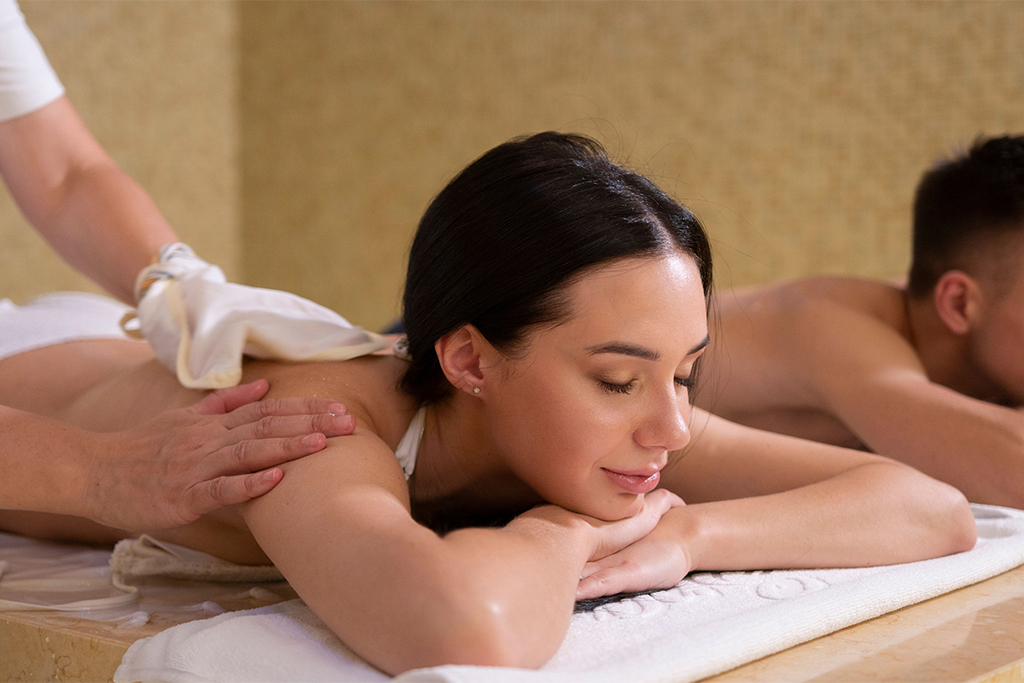 Organic botanical body scrub for skin illumination at Arowa Luxury Spa, Banani.